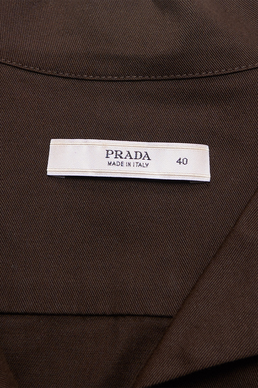 Chemise marron style saharienne
